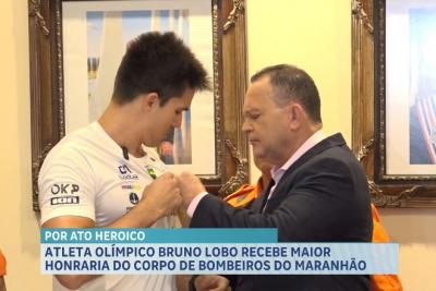 Atleta olímpico Bruno Lobo recebe mais alta honraria do Corpo de Bombeiros