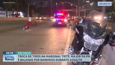 Major da PM é baleado durante troca de tiros com assaltantes em São Paulo