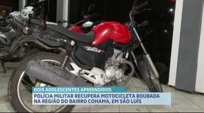 PM recupera moto roubada na Cohama, em São Luís