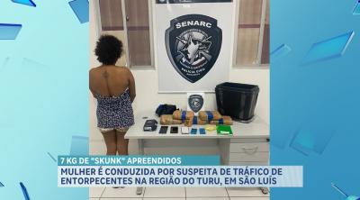 Polícia conduz mulher com cinco tabletes de maconha em São Luís