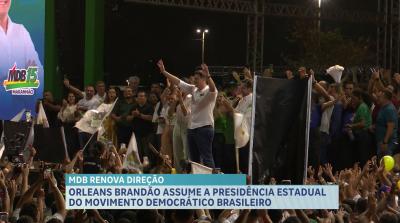 Orleans Brandão é ovacionado durante posse da Presidência Estadual do MDB, em São Luís