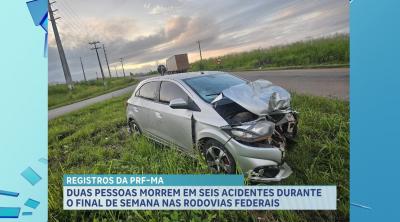 PRF registra 6 acidentes e 4 mortes nas rodovias federais que cortam o MA