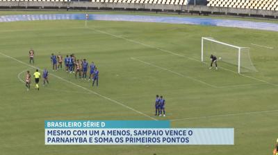 Sampaio vence Parnahyba e conquista primeira vitória na Série D