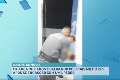 Policiais salvam criança engasgada com pedra em São Luís