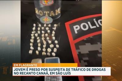 ROTAM conduz suspeito de tráfico de drogas no Recanto Canaã