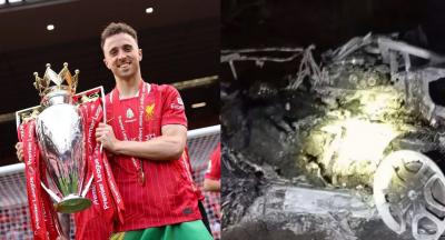 Vídeo mostra carro de Diogo Jota em chamas; acidente matou o jogador português e irmão