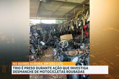 Polícia encontra motos roubadas em sucata e detém três pessoas em São Luís