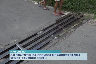 Moradores reclamam de galeria entupida na Rua 7, na Vila Regina