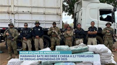 PRF-MA bate recorde e apreende 2,7 toneladas de drogas em 2025