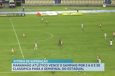 Maranhão Atlético vence o Sampaio por 3 a 0 e se classifica para a semifinal do Maranhense