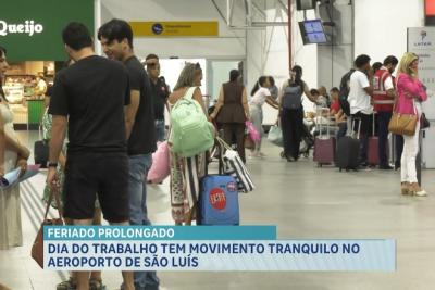 Movimento tranquilo no aeroporto de São Luís marca início do feriado com aumento na oferta de voos
