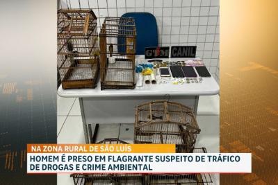 Preso suspeito de tráfico de drogas e crime ambiental na zona rural de São Luís