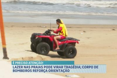 Feriados aumentam movimento nas praias e riscos de afogamento
