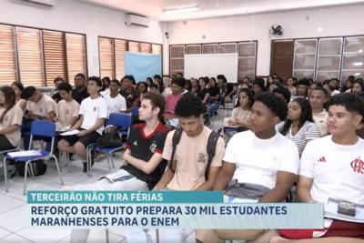 “Terceirão Não Tira Férias” oferece reforço gratuito para 30 mil estudantes no Maranhão