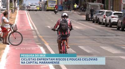 Pesquisa do IBGE aponta falhas na infraestrutura para prática de ciclismo, no Maranhão