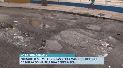 Buracos no asfalto prejudicam motoristas e moradores da Rua Boa Esperança, em São Luís