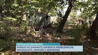 Parque do diamante enfrenta problemas de degradação e abandono, em São Luís
