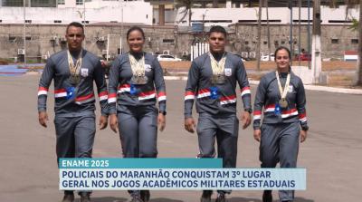 Policiais maranhenses conquistam terceiro lugar geral nos jogos acadêmicos militares estaduais
