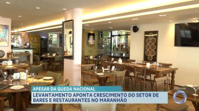 Levantamento aponta crescimento no setor de bares e restaurantes no Maranhão