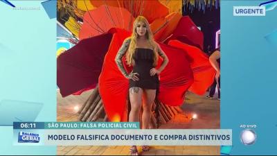 Modelo é acusada de falsificar distintivos e se apresentar como policiais nas redes