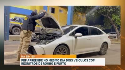 PRF recupera dois veículos com registro de roubo e furto na BR-135