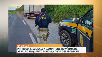 PRF resgata caminhoneiro vítima de assalto enquanto dirigia; carga foi roubada
