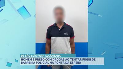 Homem é preso com drogas na Ponta da Espera ao tentar fugir de barreira policial