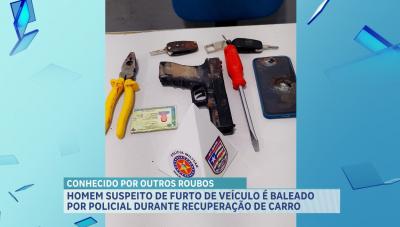 Suspeito é baleado em confronto com a polícia no bairro João de Deus