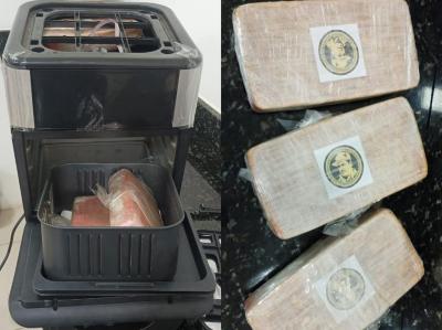 PF prende foragida com 3 kg de cocaína em eletrodoméstico na Rodoviária de São Luís