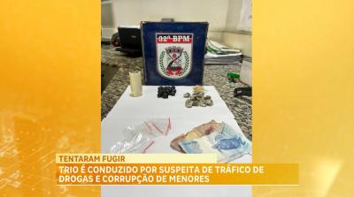 Três homens são presos por suspeita de tráfico de drogas, em São Pedro da Água Branca