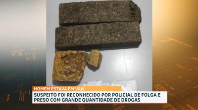 Policial de folga reconhece suspeito em van e PM apreende drogas, em Carolina