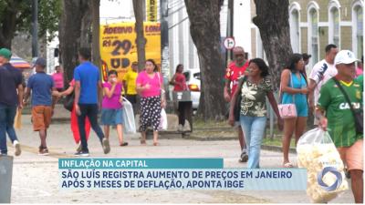 São Luís registra aumento de preços em janeiro após 3 meses de deflação, aponta IBGE