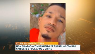 Homem ataca companheiro de trabalho com um canivete e foge após o crime