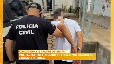 Polícia Civil prende homem condenado a mais de 15 anos de prisão por tráfico de droga