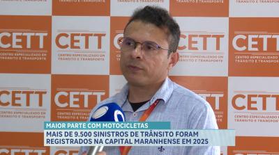Motocicletas estão envolvidas em mais da metade dos acidentes de trânsito registrados em São Luís