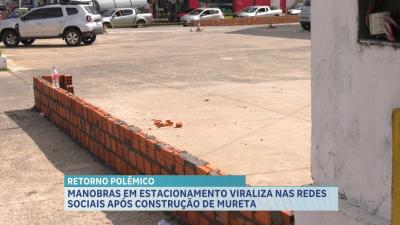 Manobras em estacionamento de farmácia viraliza nas redes sociais após construção de mureta