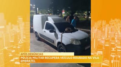 Polícia Militar recupera veículo roubado na Vila Embratel; após denúncias