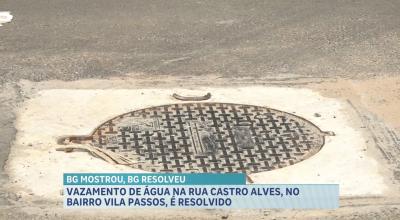 BG Mostrou, BG Resolveu: Vazamento na Rua Castro Alves é solucionado após denúncia de moradores