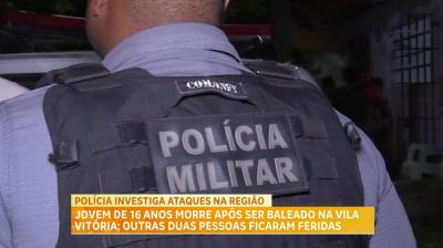 Jovem de 16 anos morre após ser baleado na Vila Vitória; outras duas pessoas ficaram feridas