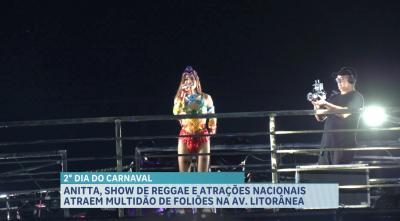 Segunda noite do Carnaval transforma a Avenida Litorânea em espetáculo de animação