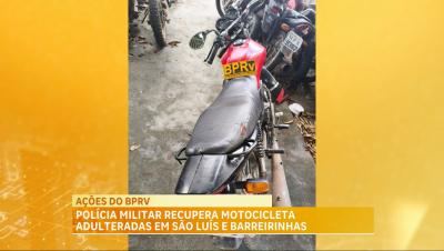 Polícia Militar recupera motocicleta adulteradas em São Luís e Barreirinhas