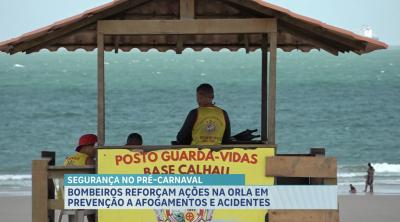 Bombeiros militares reforçam ações de prevenção em praias da capital maranhense durante Carnaval
