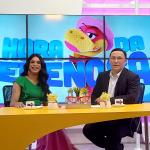 Ailton Nunes e Dominika, no quadro Hora da Venenosa. Foto. TV Cidade/Record TV.