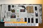Presos suspeitos de tráfico de drogas; arma de fogo e munição são apreendidas