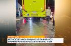 Moto fica embaixo de ônibus após condutor tentar fugir da polícia no Ipase
