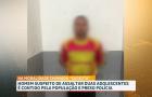 Homem suspeito de assaltar adolescentes é contido pela população 