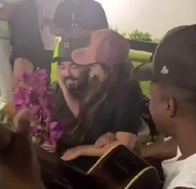 Maiara e Fernando aparecem juntos em festa de família