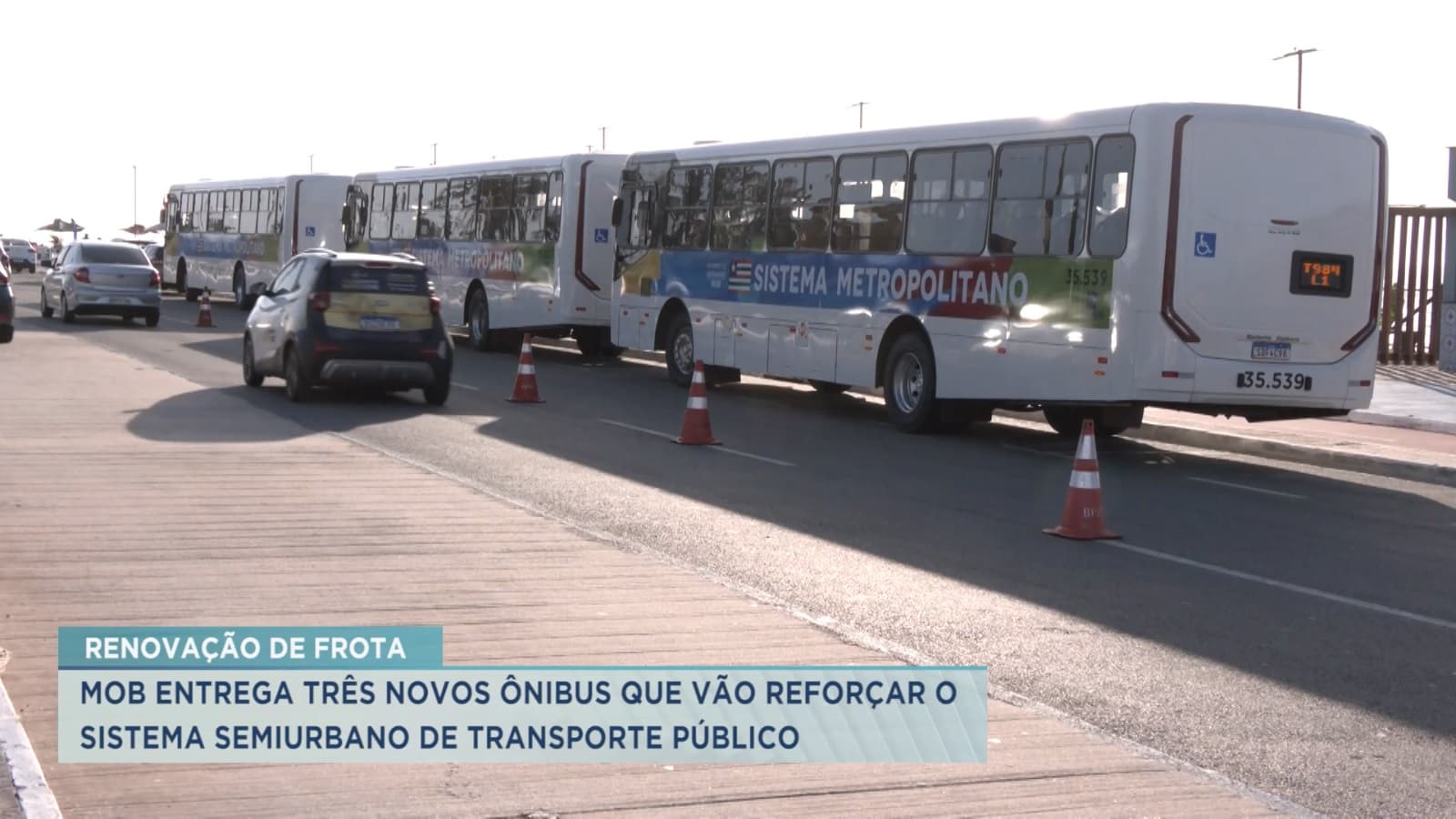 Mob entrega 3 novos ônibus para reforçar o transporte semiurbano em SL