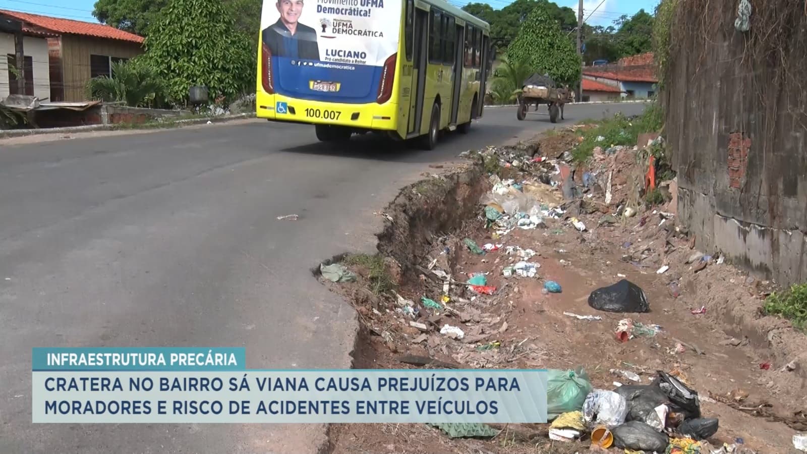 Cratera causa prejuízos e risco de acidentes no bairro Sá Viana