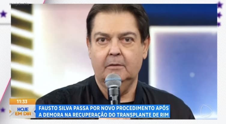 Faustão passa por procedimento para estimular funcionamento do novo rim